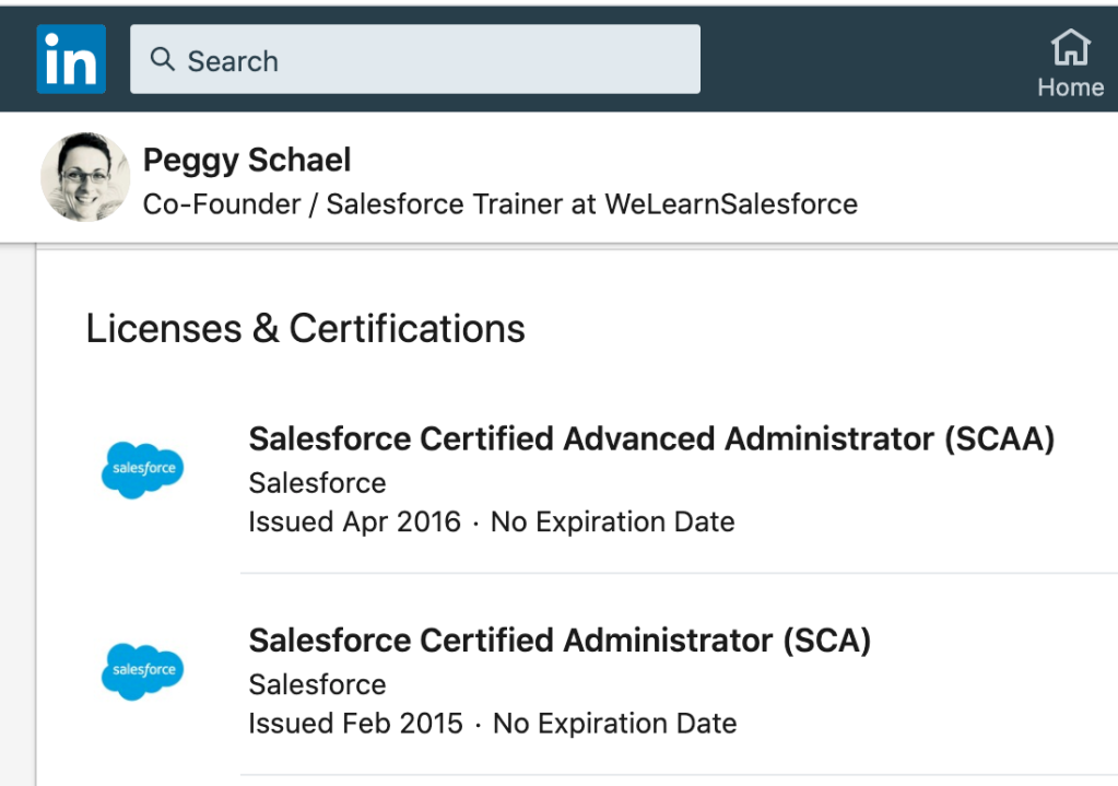 WeLearnSalesforce - Share Your Salesforce Certification Success With Potential Employers